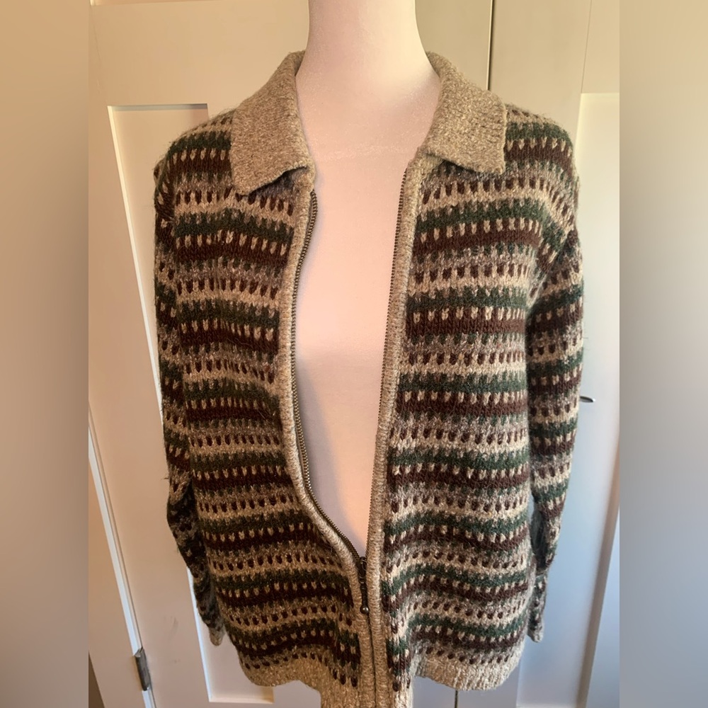 Vintage Wool Zip Up Jacket Women’s Size Medium - Picture 2 of 10